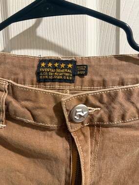 Five Star General Brown Double Knee Carpenter Workwear Pants